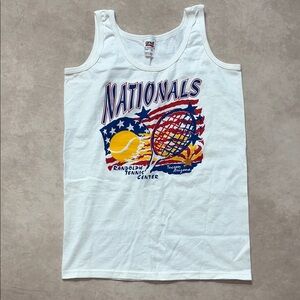 Vintage Red Bar Anvil Nationals Randolph Tennis Center Tank Top Tucson Arizona